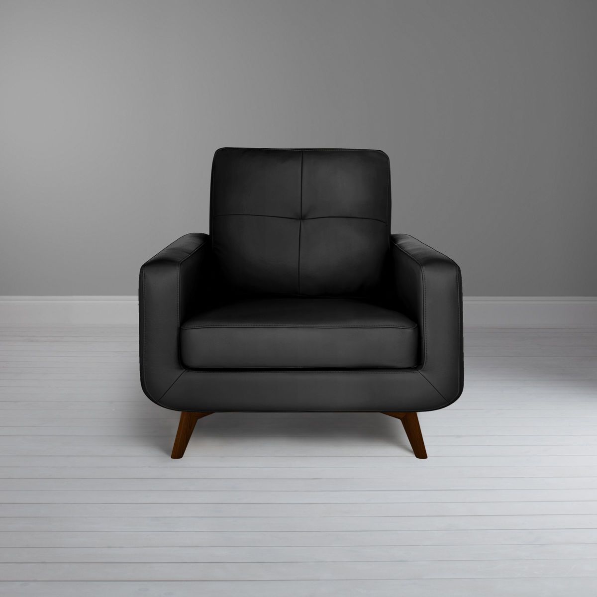 John Lewis & Partners Barbican Leather Armchair, Dark Leg – image 4