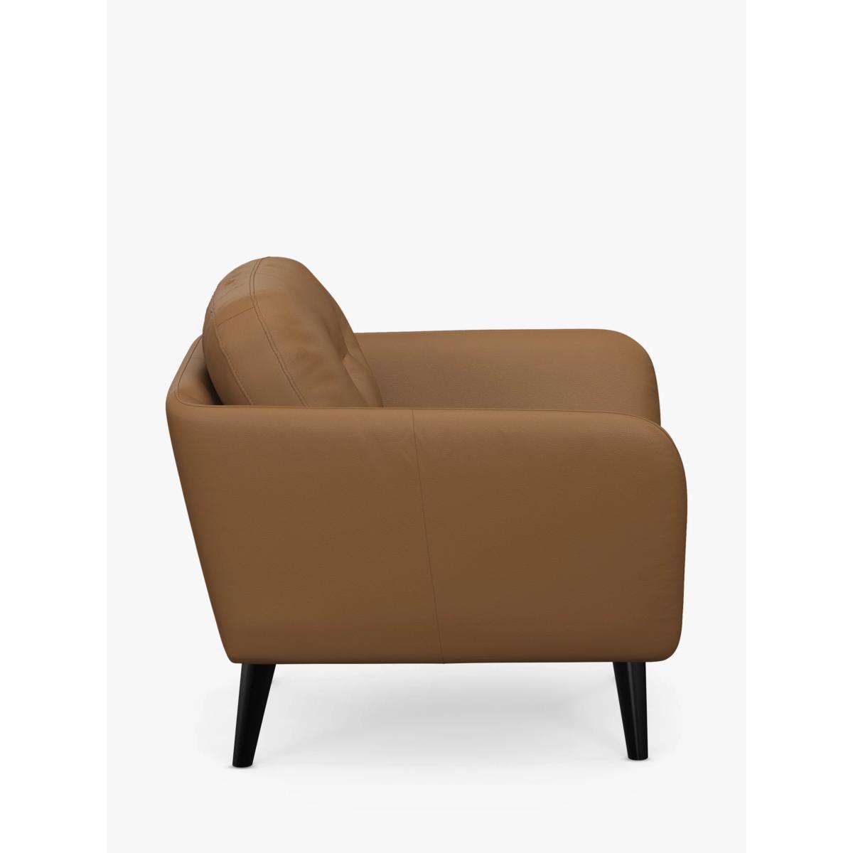 John Lewis Arlo Leather Armchair, Dark Leg – image 2