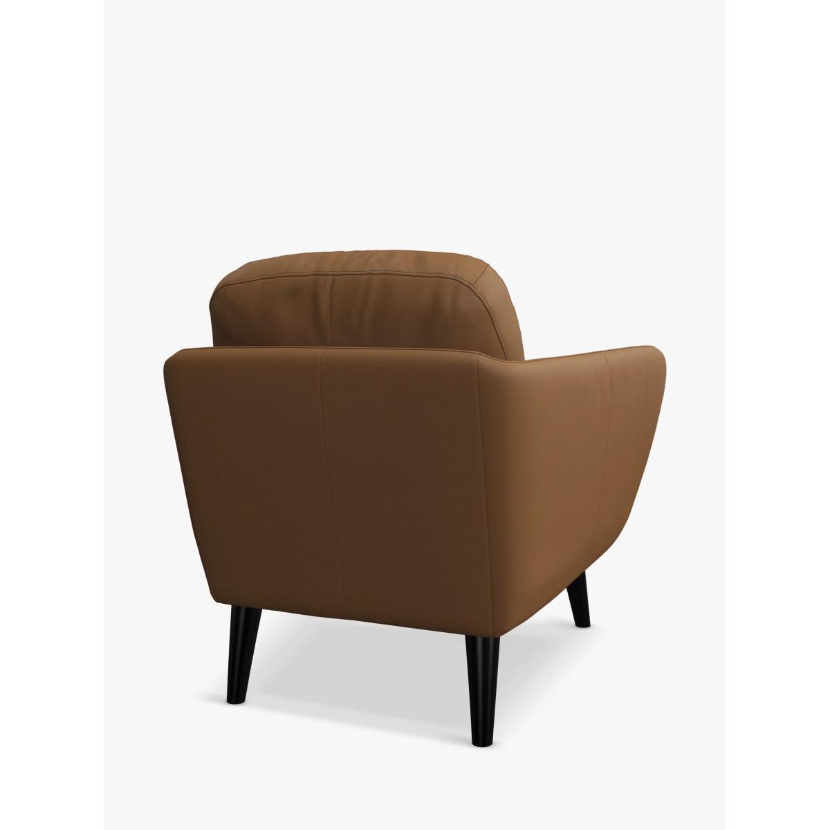 John Lewis Arlo Leather Armchair, Dark Leg – image 3