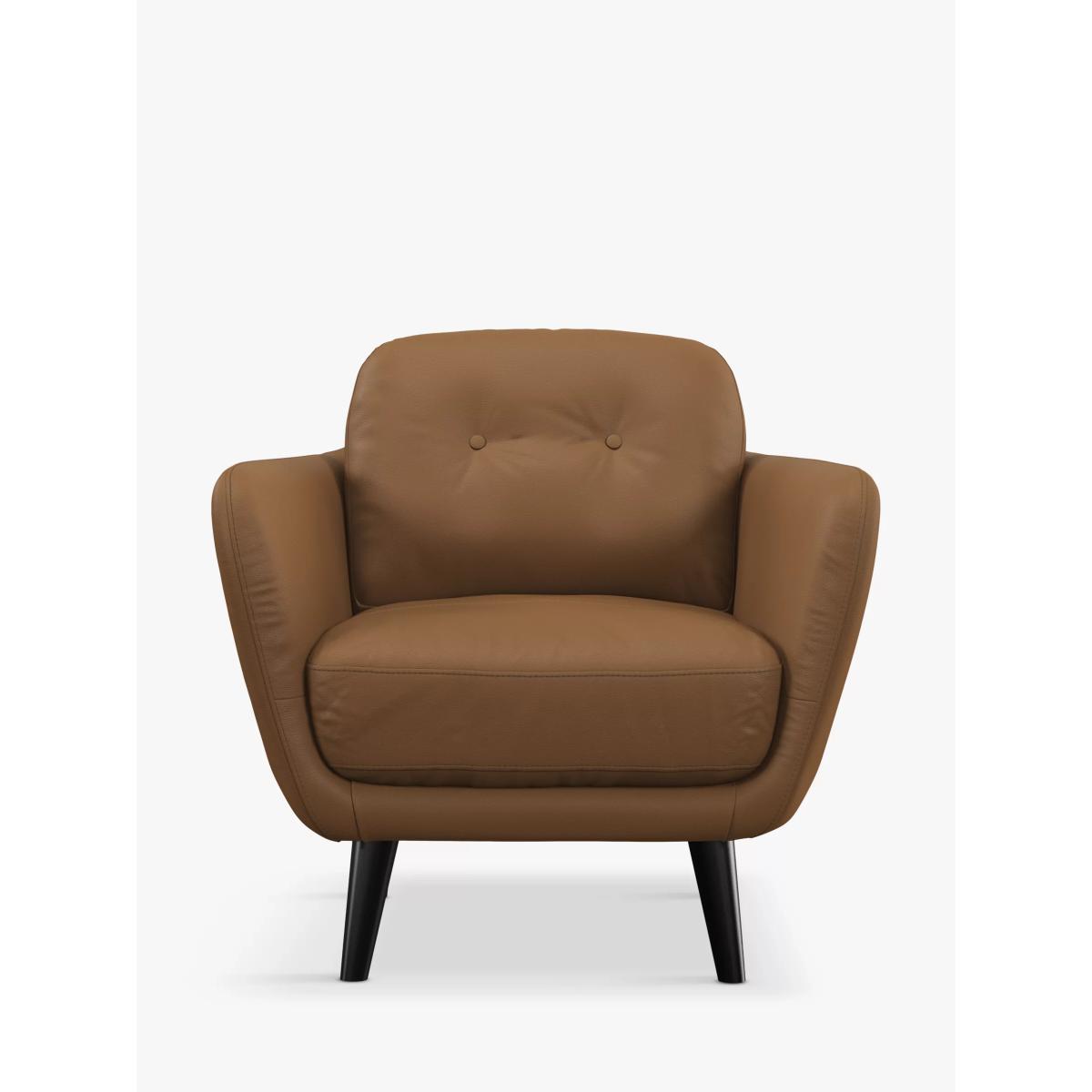 John Lewis Arlo Leather Armchair, Dark Leg – image 4