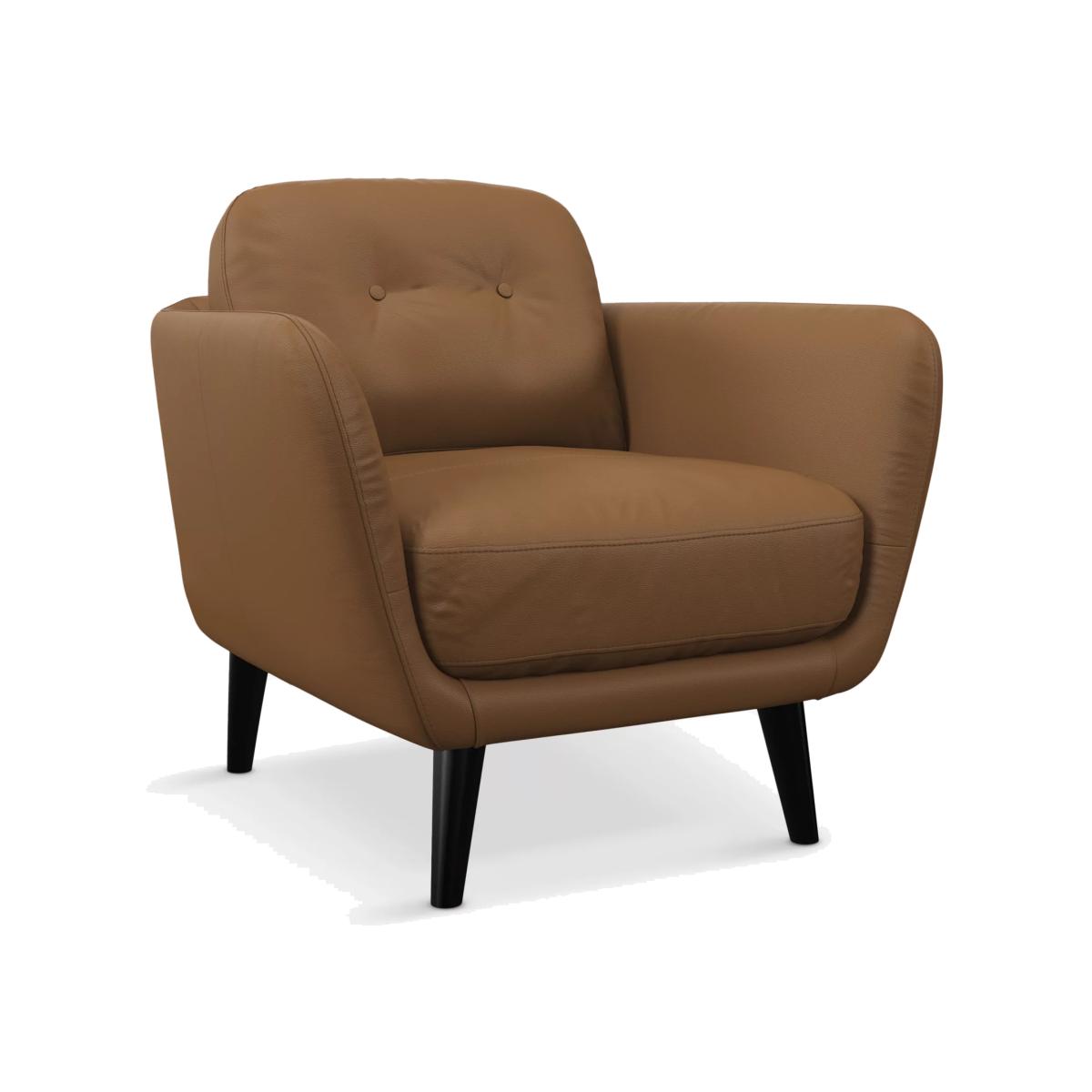 John Lewis Arlo Leather Armchair, Dark Leg – image 1