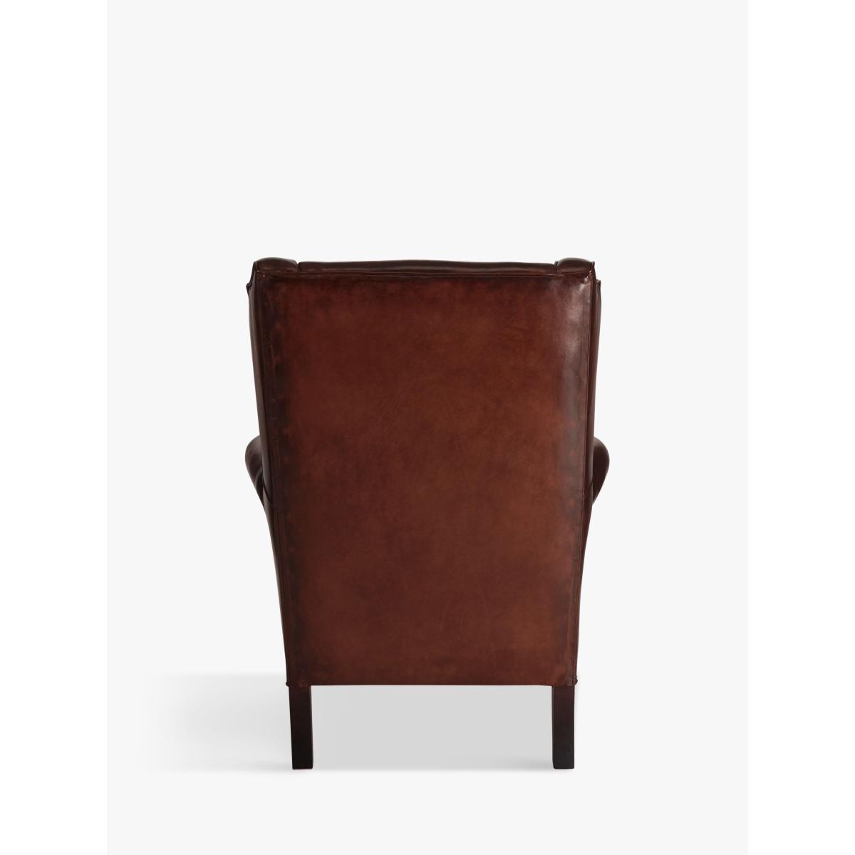John Lewis & Partners Compton Leather Wing Armchair, Hand Antique – image 5