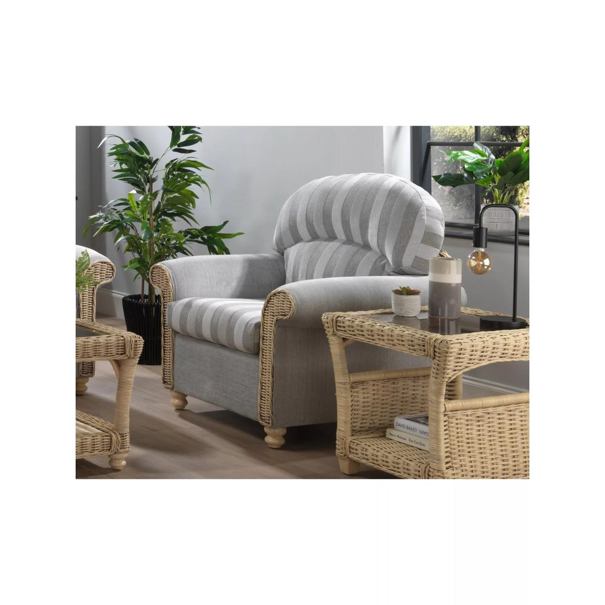 Desser Samford Rattan Lounge Chair, Grey – image 2