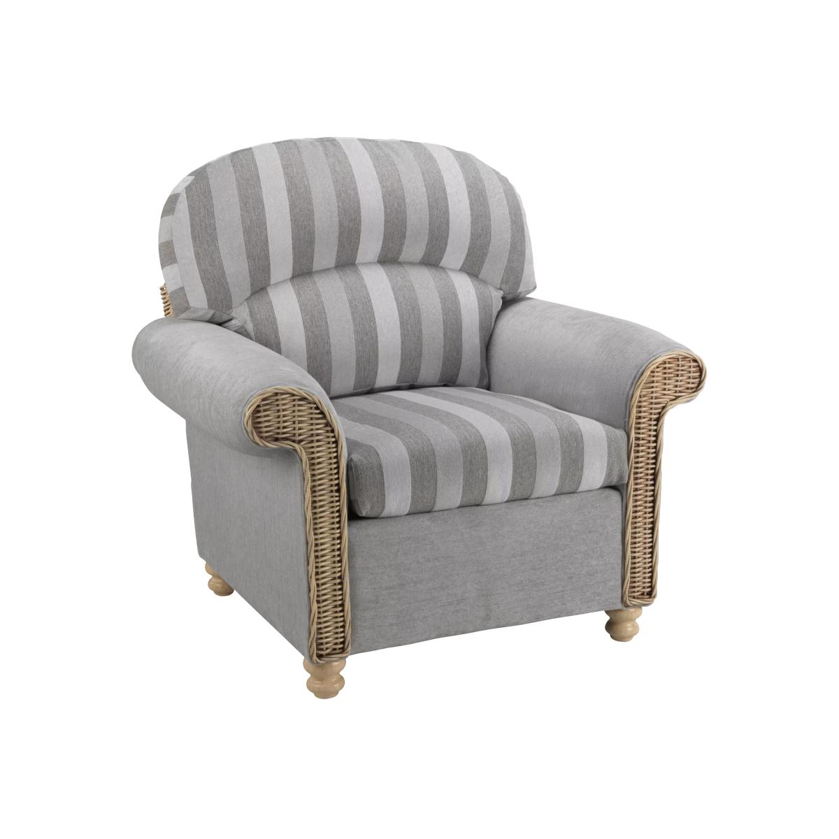 Desser Samford Rattan Lounge Chair, Grey – image 1