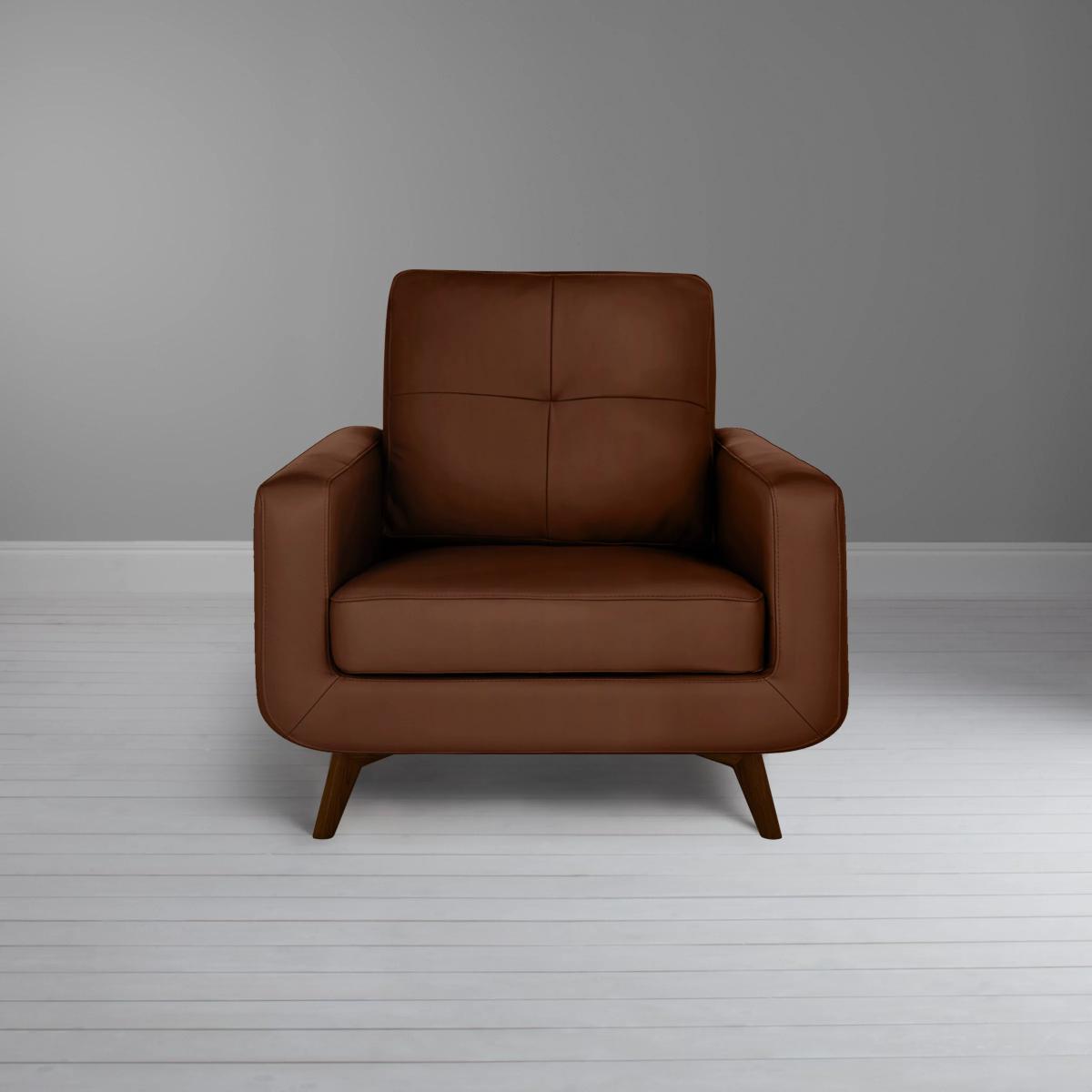 John Lewis & Partners Barbican Leather Armchair, Dark Leg – image 2