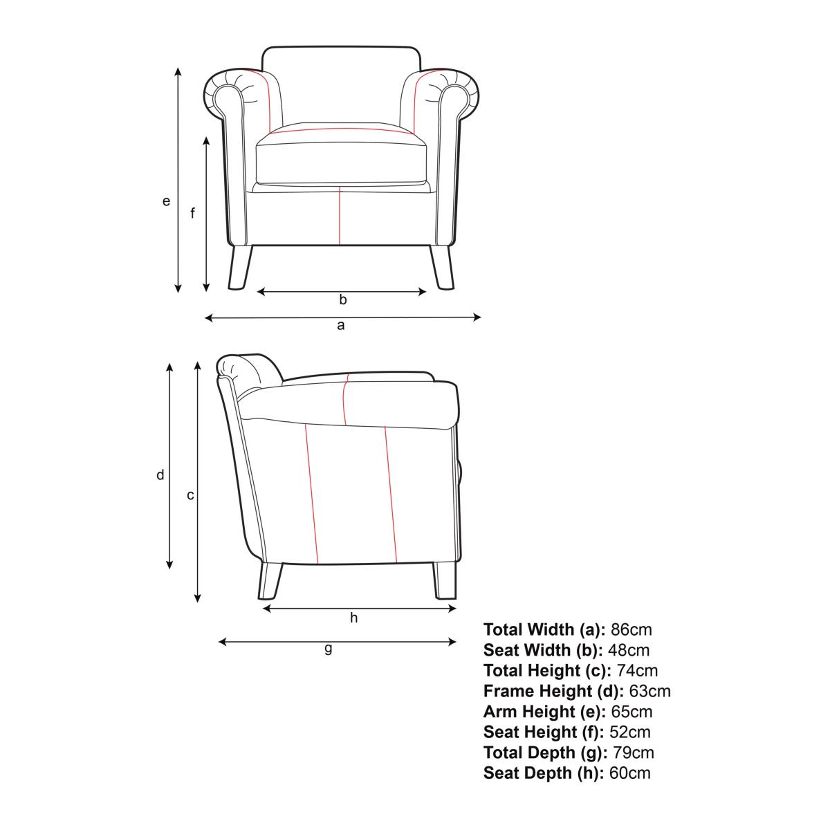 John Lewis Regent Leather Armchair – image 5