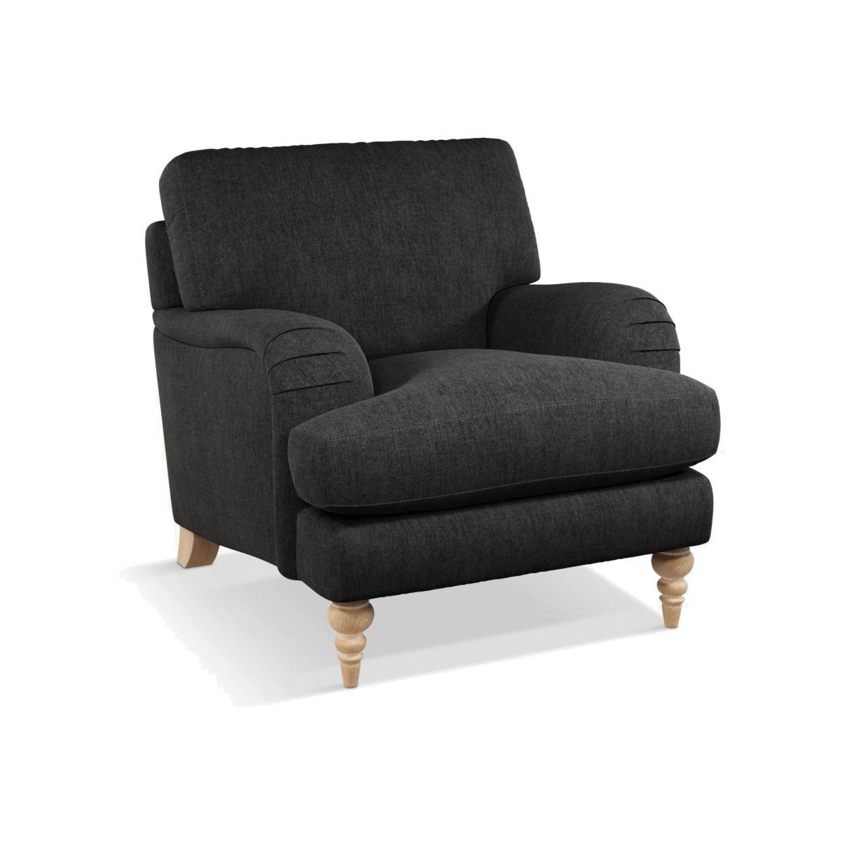 John Lewis & Partners Otley Armchair, Light Limed Oak Leg, Opal Charcoal – image 1