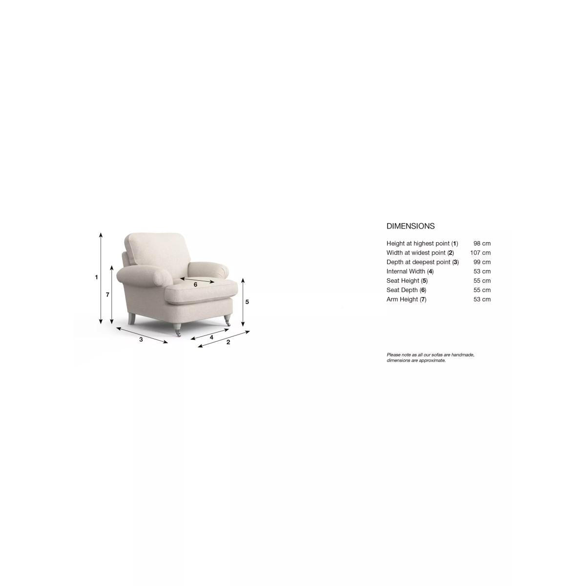 Laura Ashley Beaumaris Armchair, Oak Leg – image 2