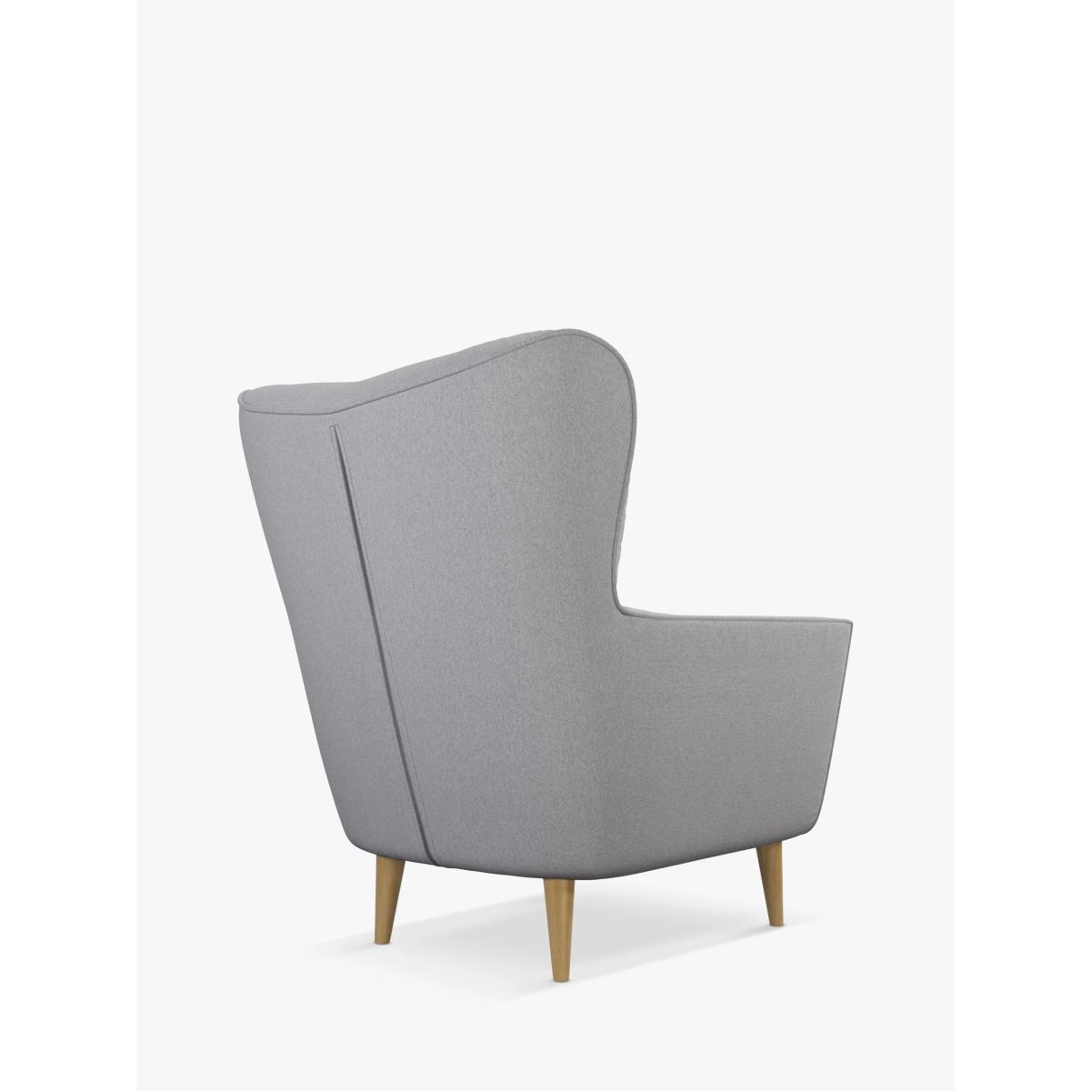 John Lewis Thomas Armchair, Light Leg, Brushed Tweed Grey – image 3