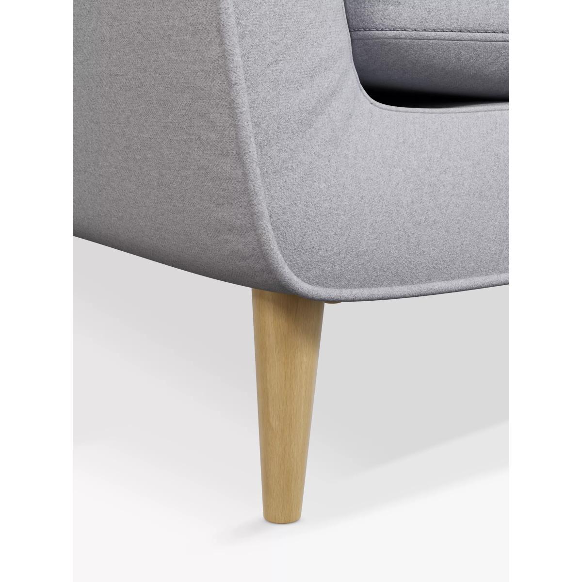 John Lewis Thomas Armchair, Light Leg, Brushed Tweed Grey – image 4