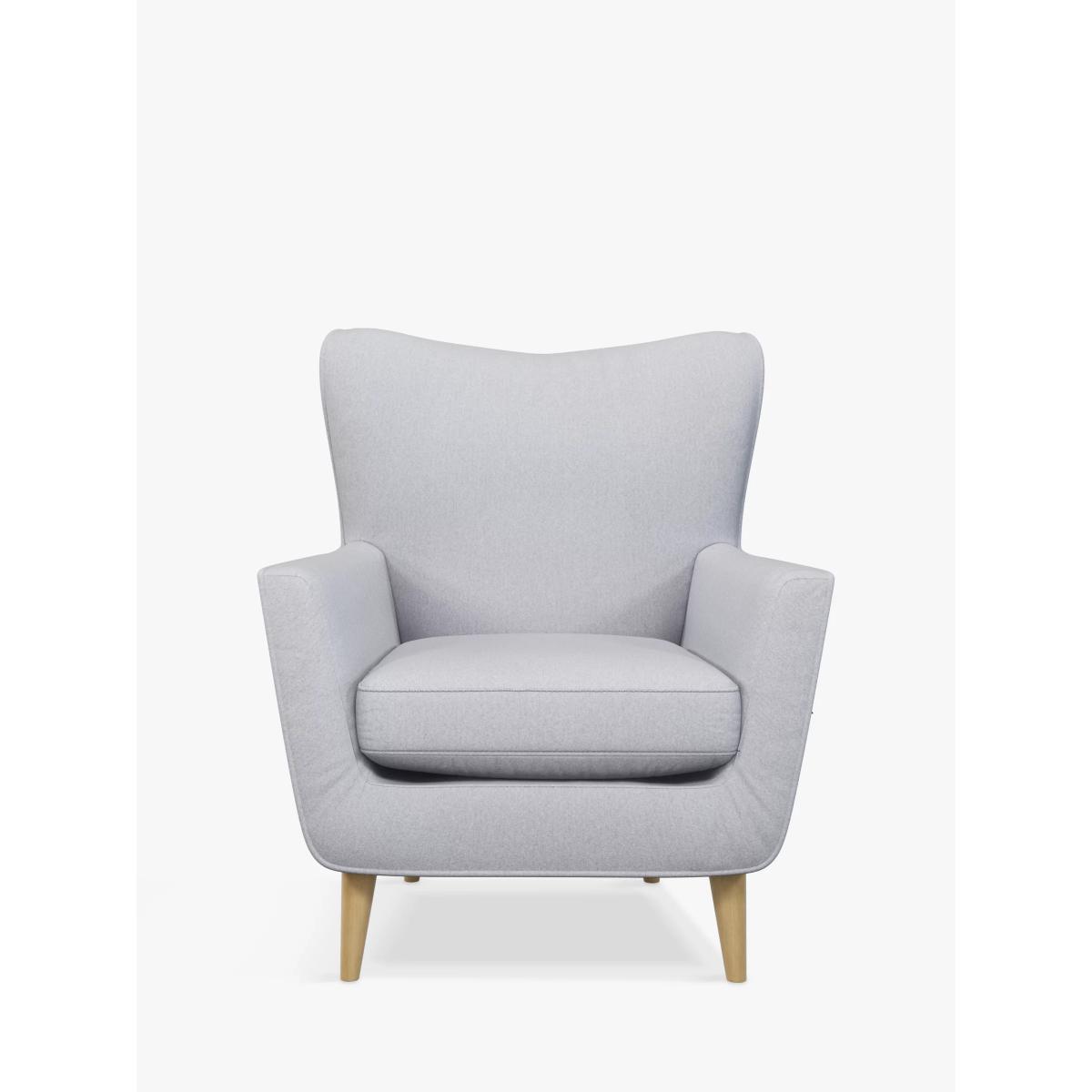 John Lewis Thomas Armchair, Light Leg, Brushed Tweed Grey – image 5