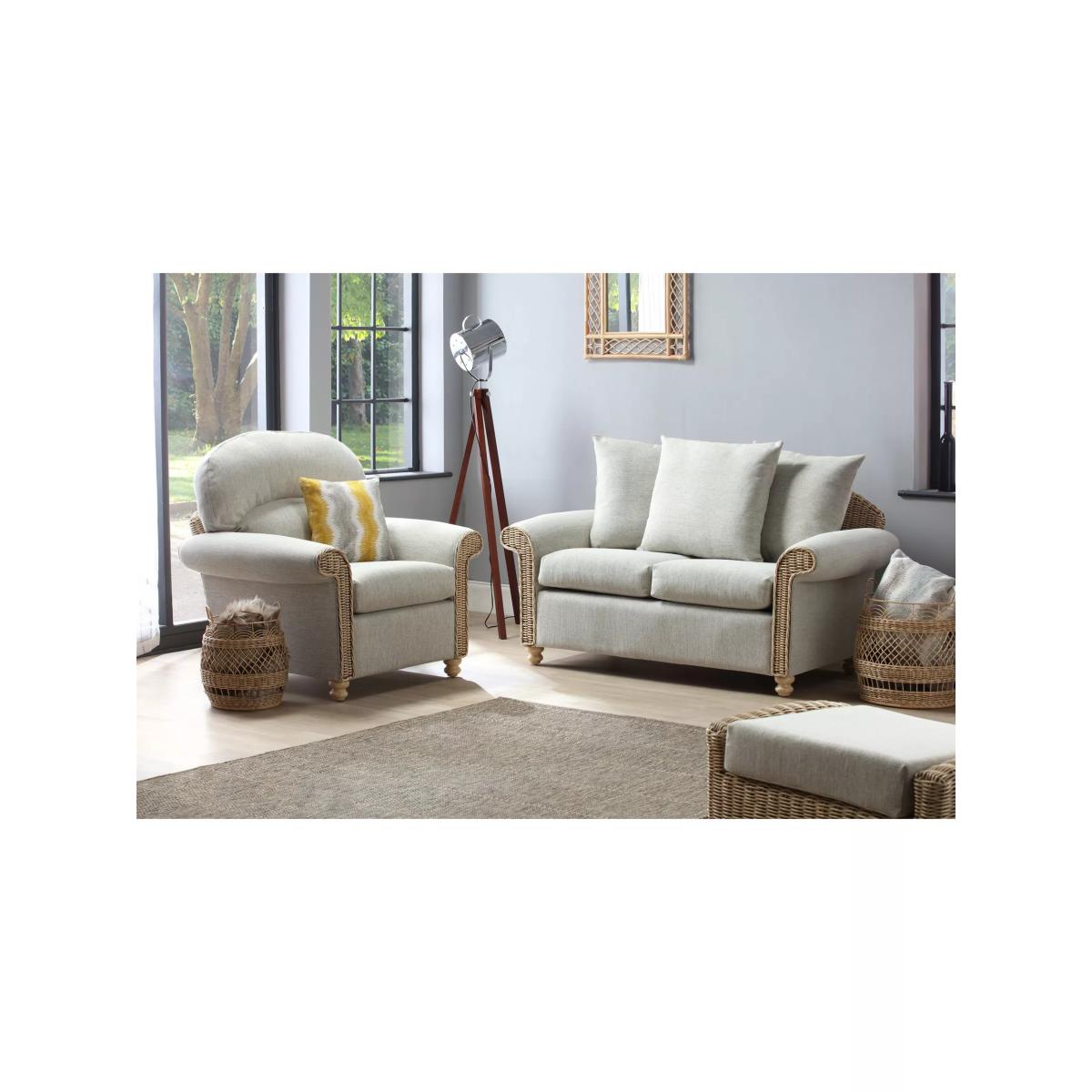 Desser Samford Rattan Armchair, Pebble – image 3