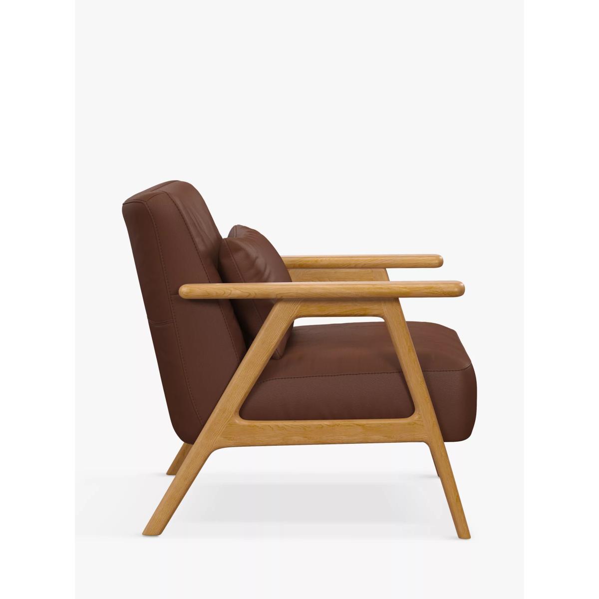 John Lewis Hendricks Leather Armchair, Light Leg – image 2