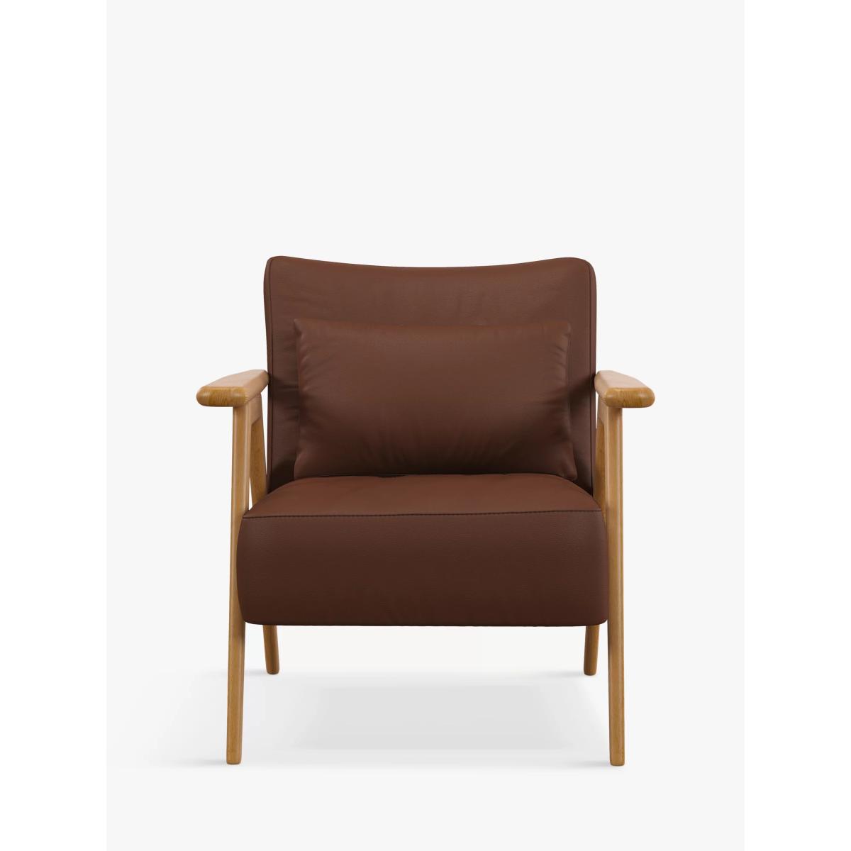John Lewis Hendricks Leather Armchair, Light Leg – image 4