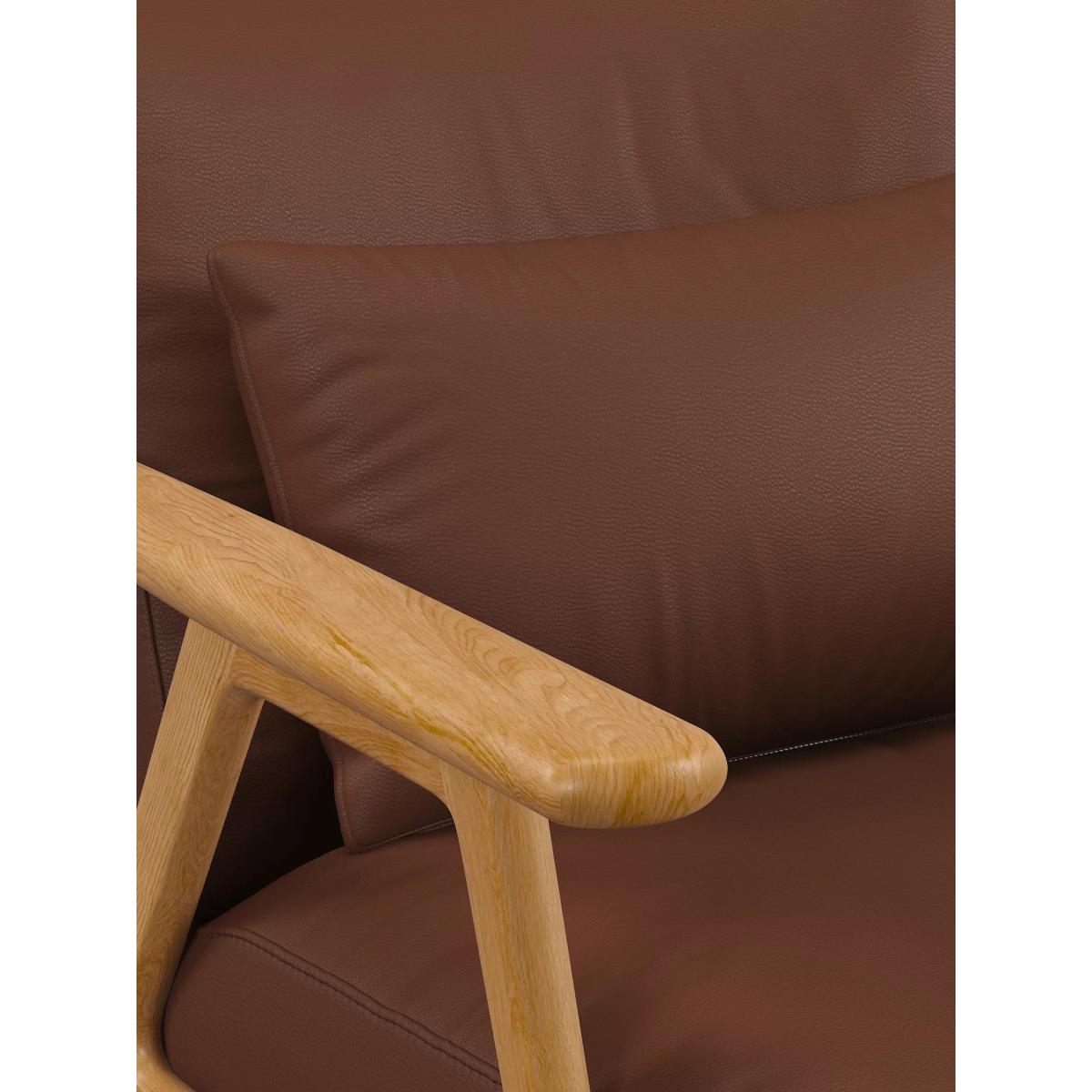 John Lewis Hendricks Leather Armchair, Light Leg – image 5