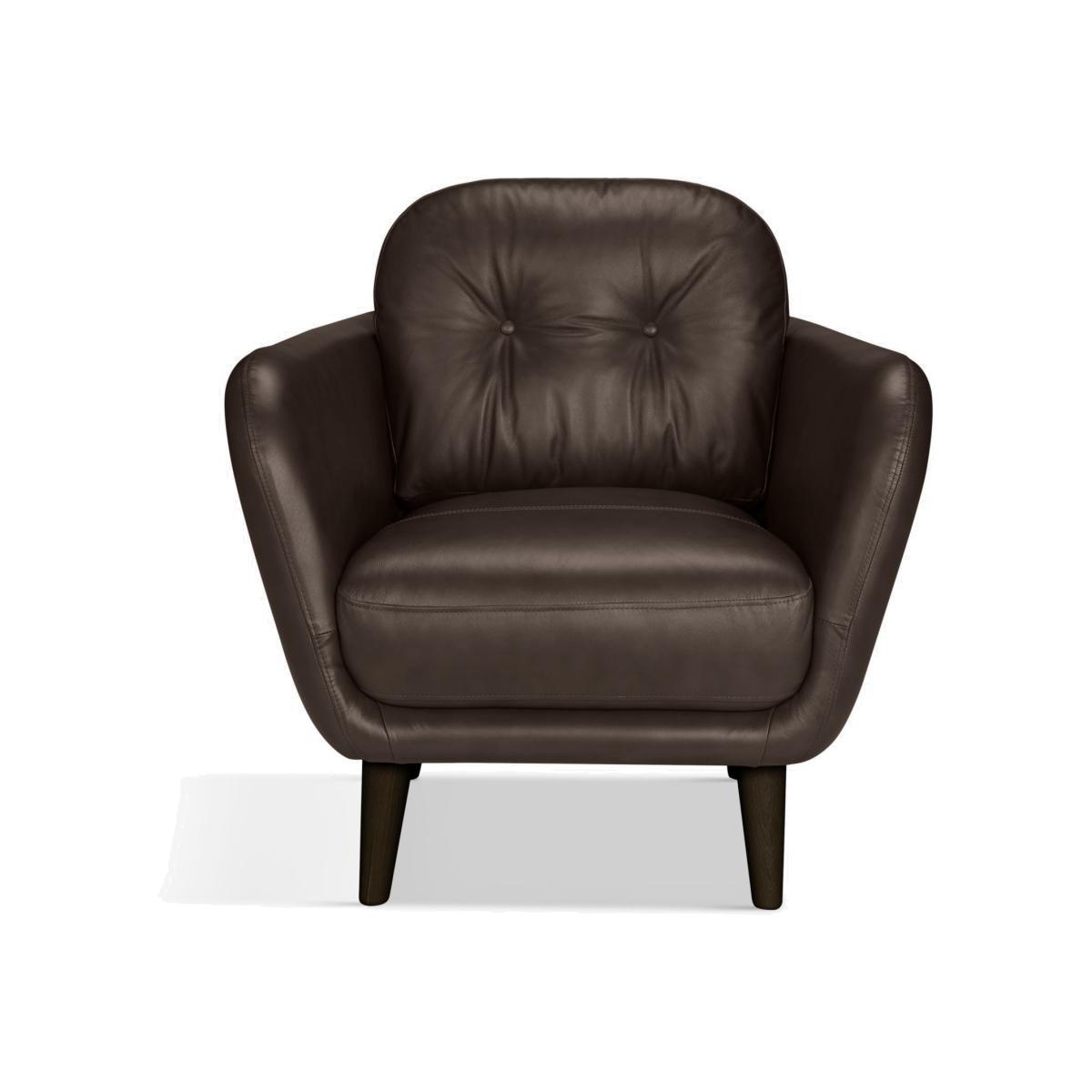 John Lewis & Partners Arlo Leather Armchair, Dark Leg – image 1