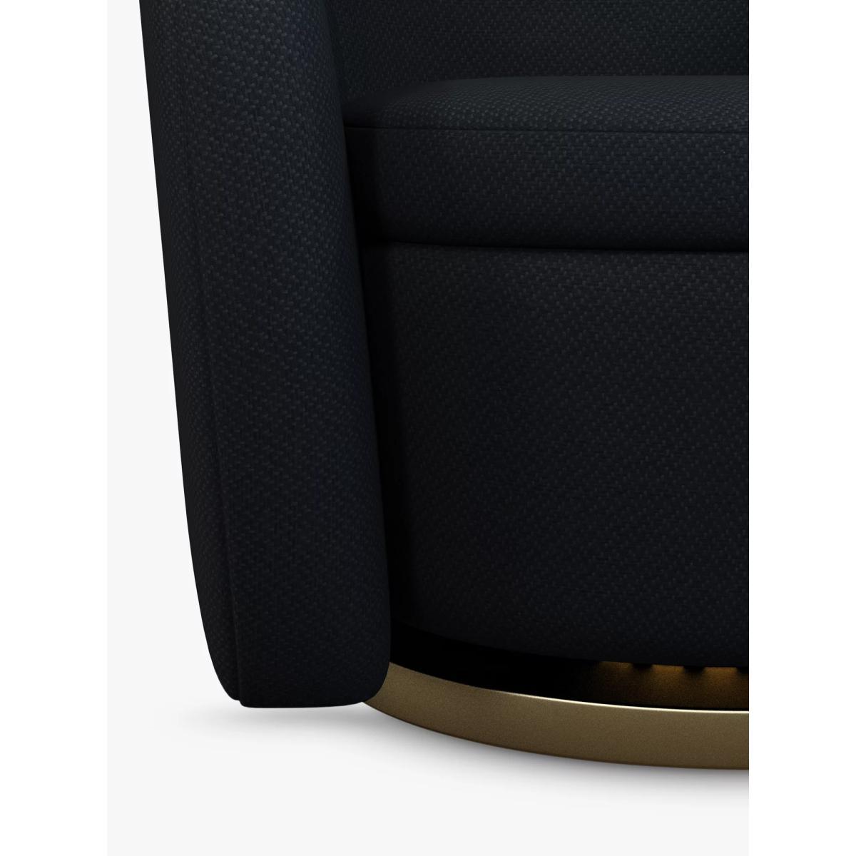 John Lewis & Partners Snuggle Accent Swivel Chair, Gold Base – image 5