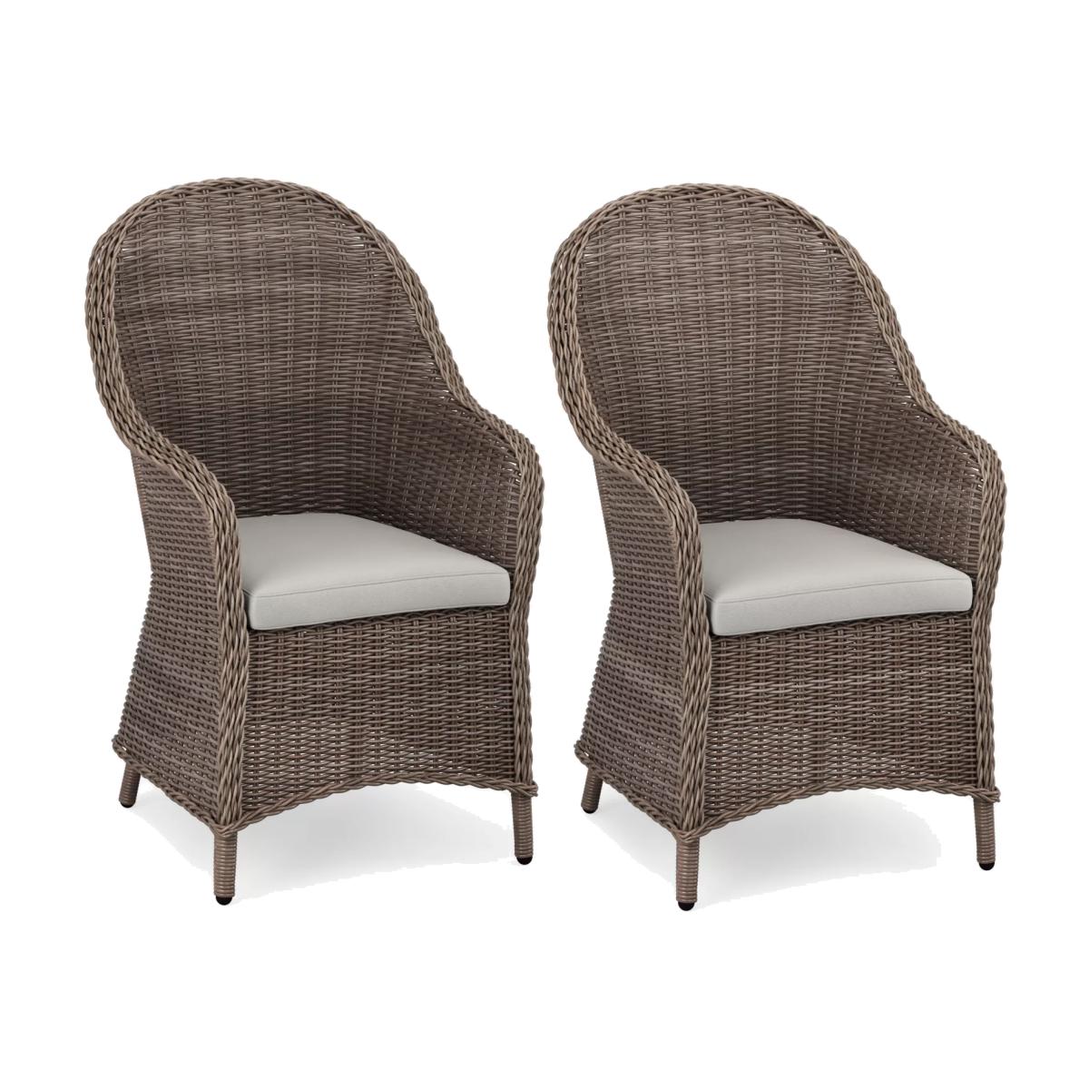 John Lewis Rye Garden Dining Armchairs, Set of 2, Natural – image 1