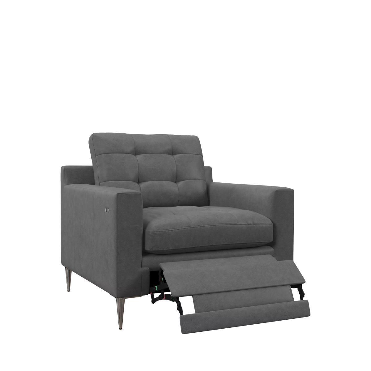 John Lewis Draper II Motion Leather Armchair, Metal Leg – image 2