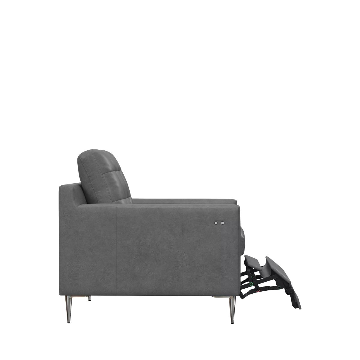 John Lewis Draper II Motion Leather Armchair, Metal Leg – image 3