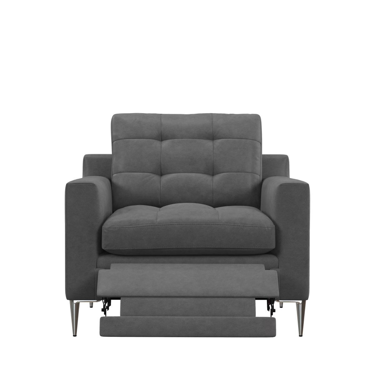 John Lewis Draper II Motion Leather Armchair, Metal Leg – image 5