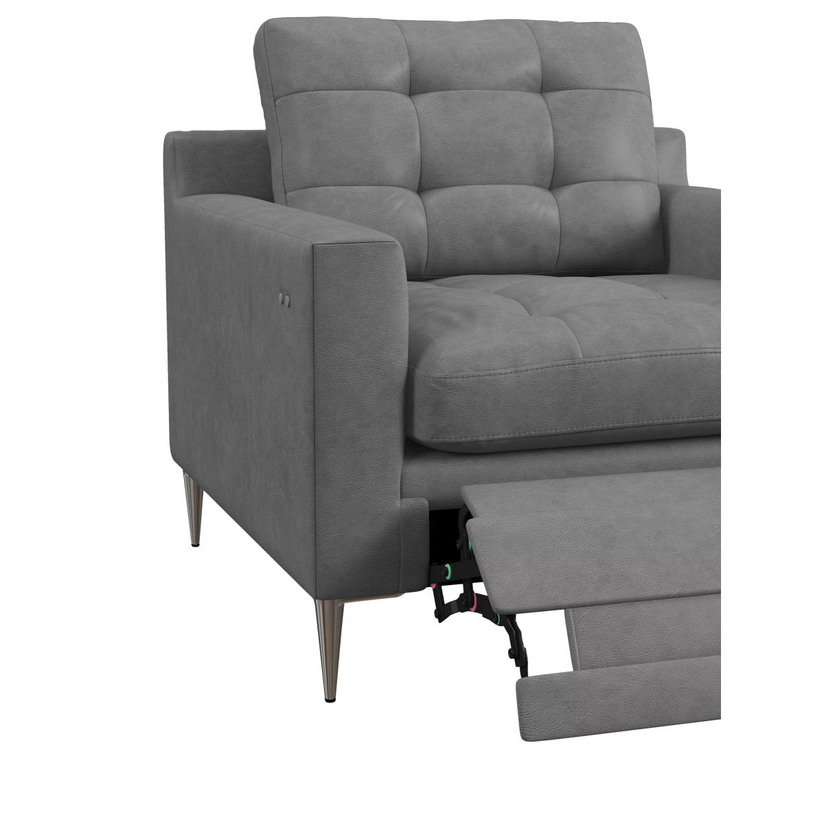 John Lewis Draper II Motion Leather Armchair, Metal Leg – image 7