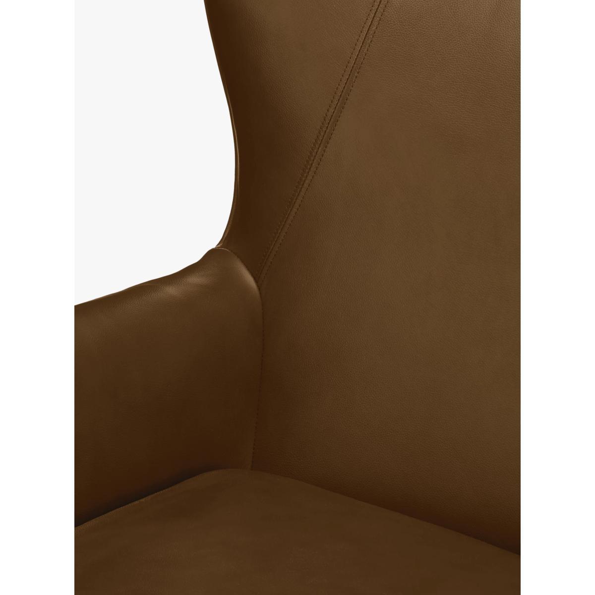 John Lewis & Partners Thomas Leather Wing Chair, Dark Leg – image 4