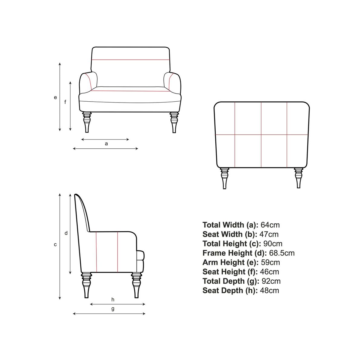 John Lewis & Partners Sterling Leather Armchair, Dark Leg – image 3