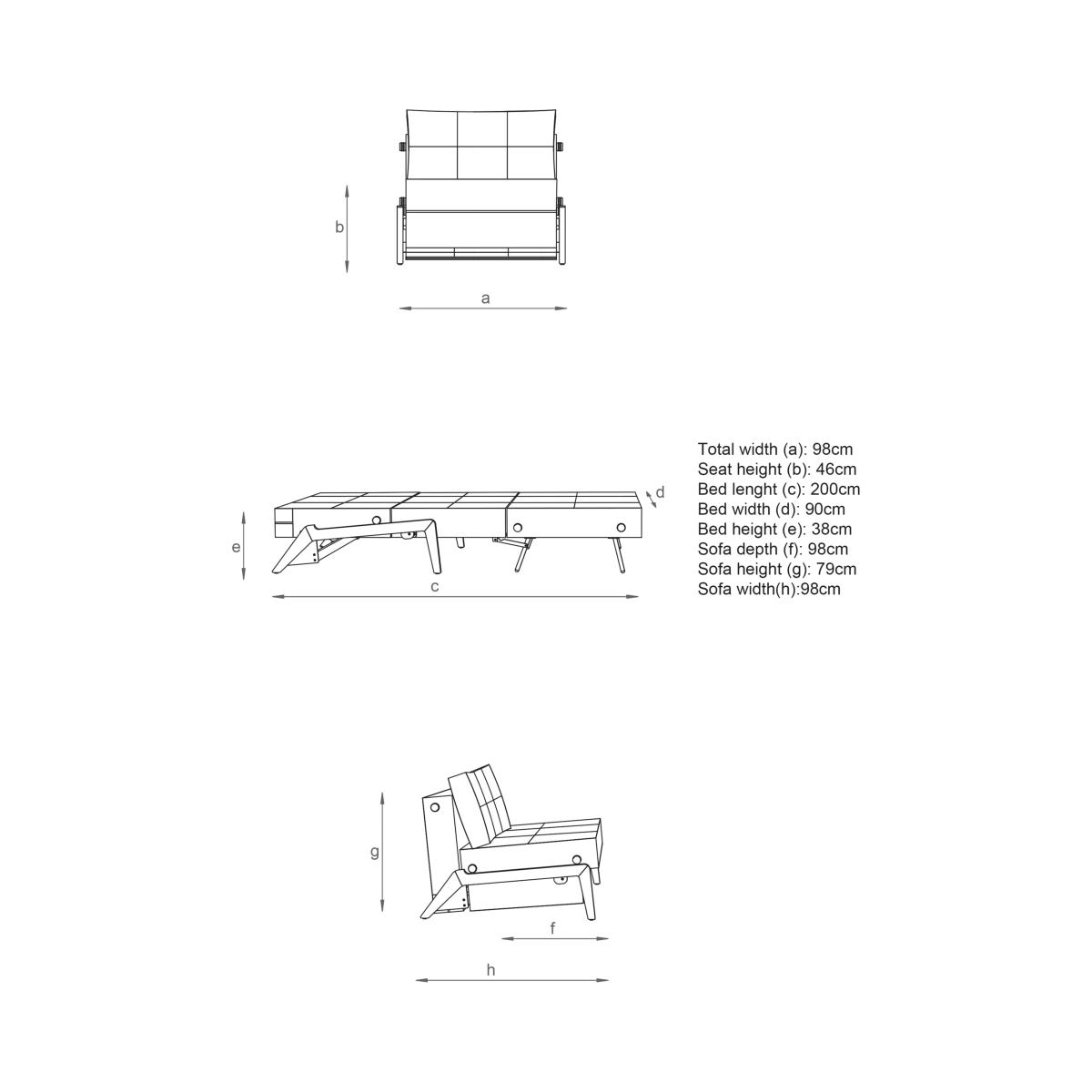 Innovation Living Cubed 90 Armchair Bed – image 8