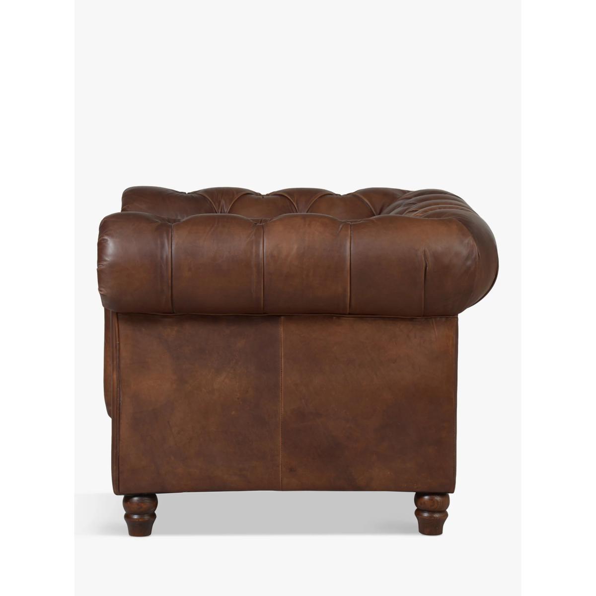 Halo Earle Chesterfield Leather Armchair, Antique Whisky – image 2