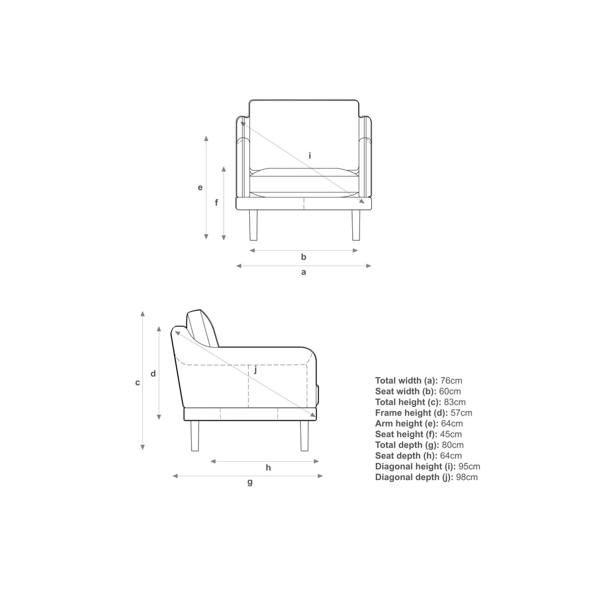 House by John Lewis Sweep Leather Armchair, Dark Leg, Contempo Castanga – image 3