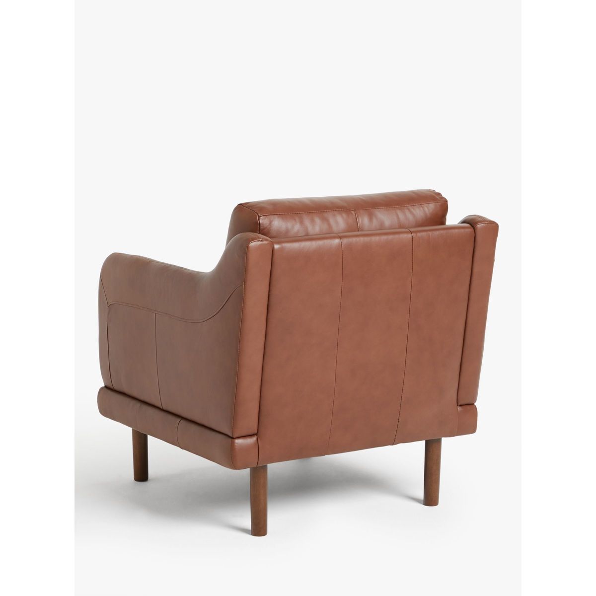 House by John Lewis Sweep Leather Armchair, Dark Leg, Contempo Castanga – image 2