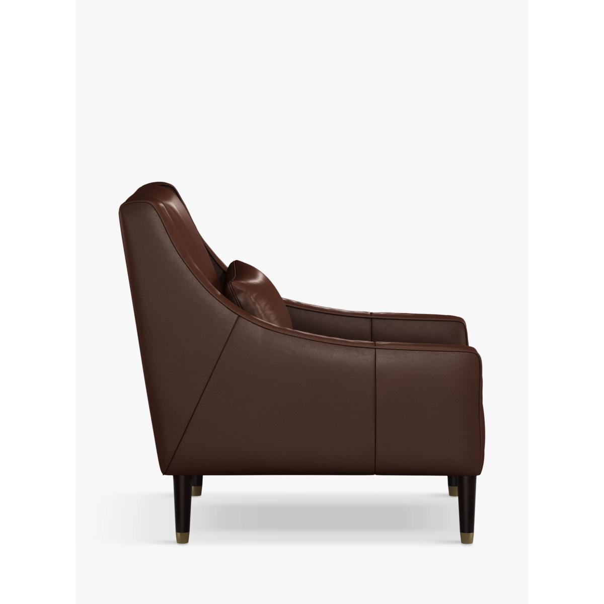 John Lewis & Partners Swept Leather Armchair, Dark Leg – image 2