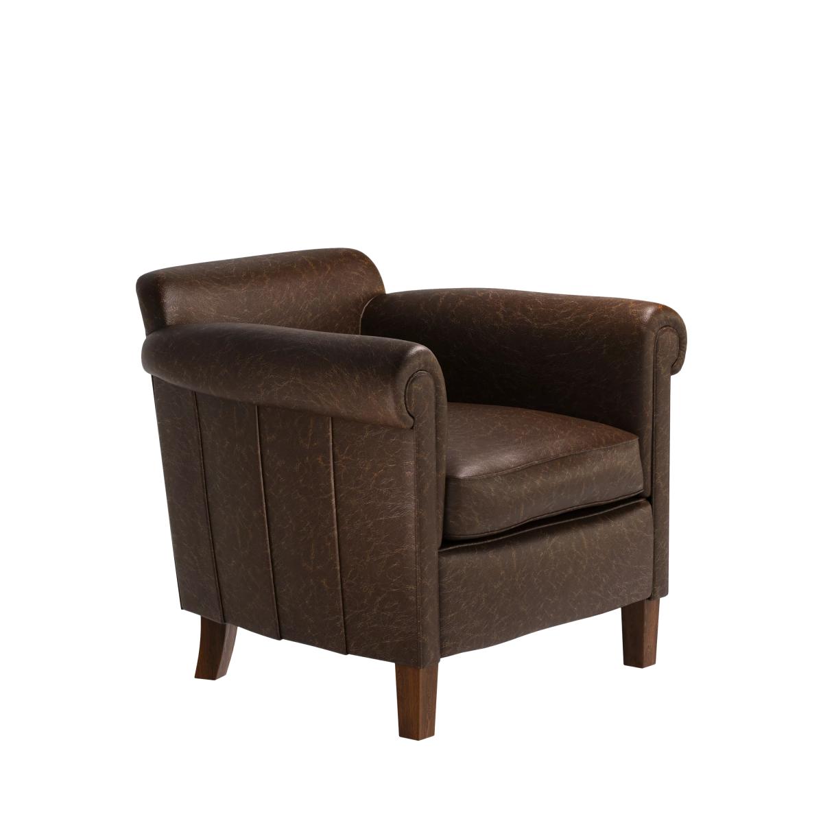 John Lewis Camford Leather Armchair, Dark Leg – image 2