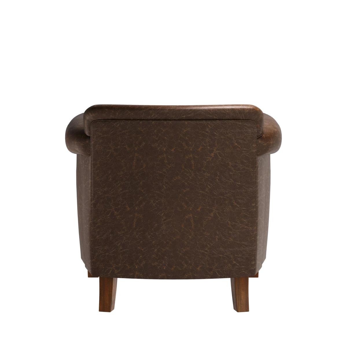 John Lewis Camford Leather Armchair, Dark Leg – image 3