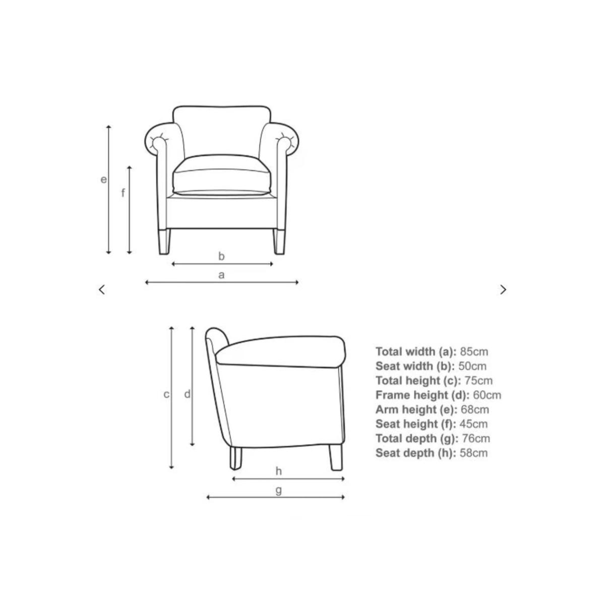John Lewis Camford Leather Armchair, Dark Leg – image 6