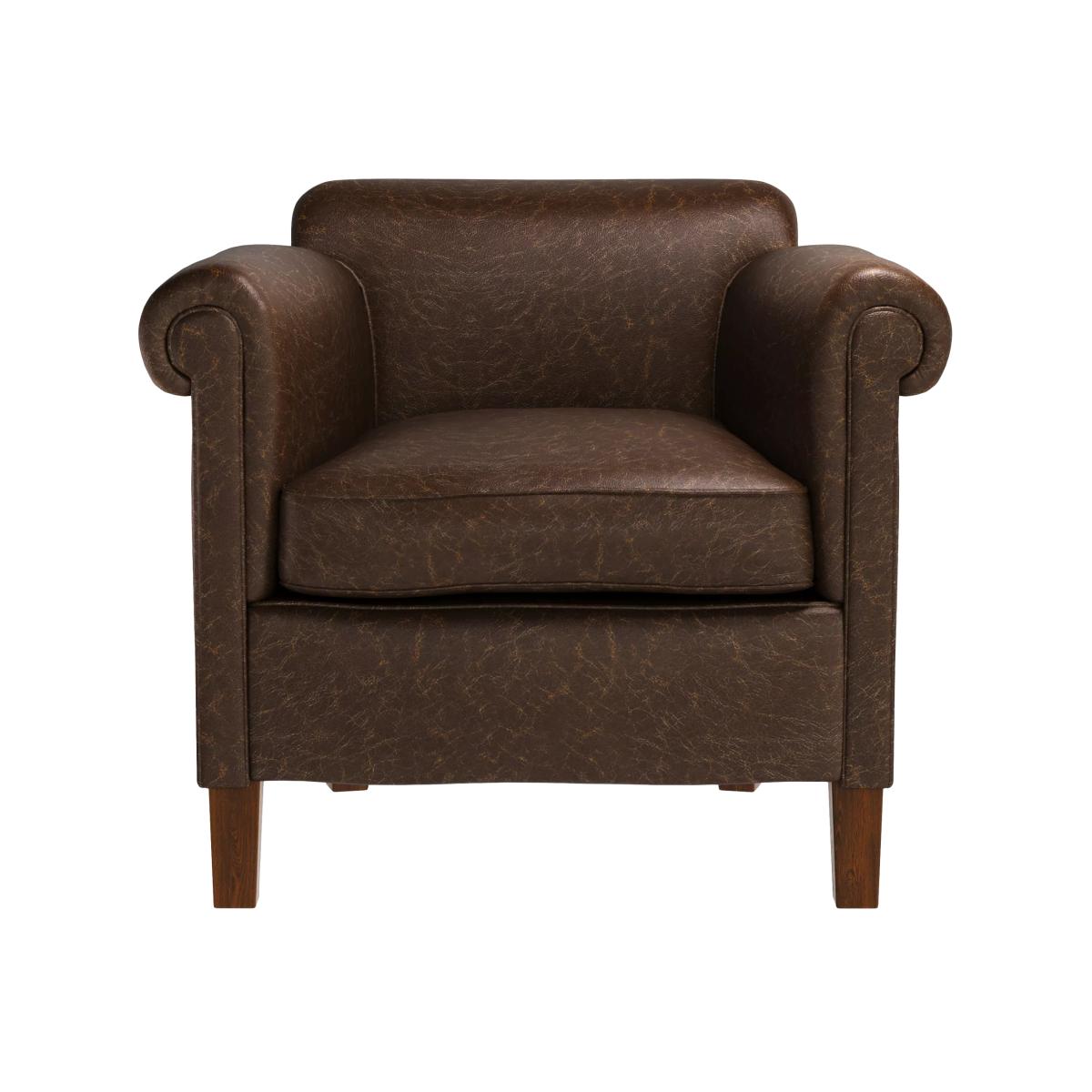 John Lewis Camford Leather Armchair, Dark Leg – image 1