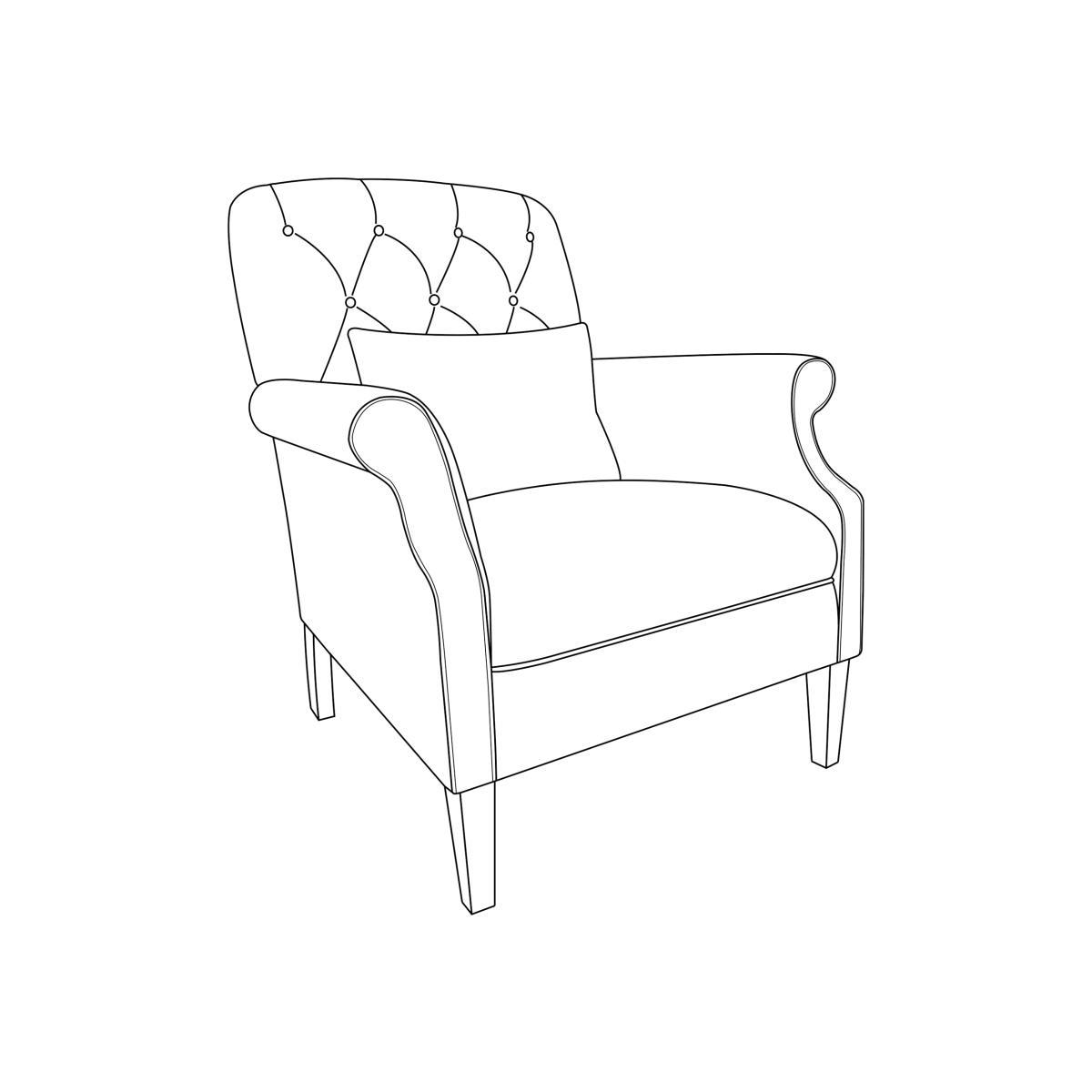 Tetrad Cosy Club Flynn II Armchair, Light Leg – image 1
