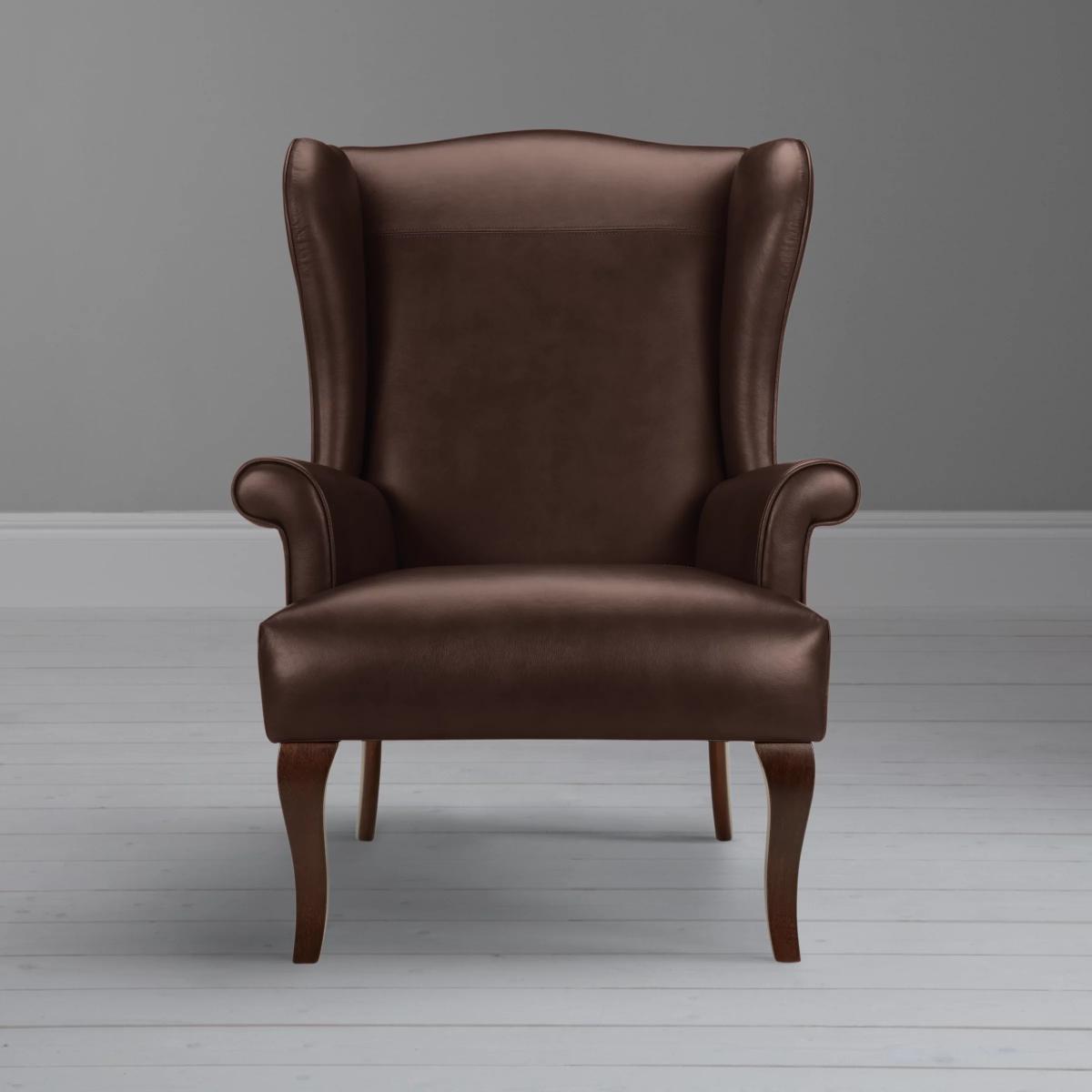 John Lewis & Partners Shaftesbury Leather Wing Chair, Dark Leg – image 2