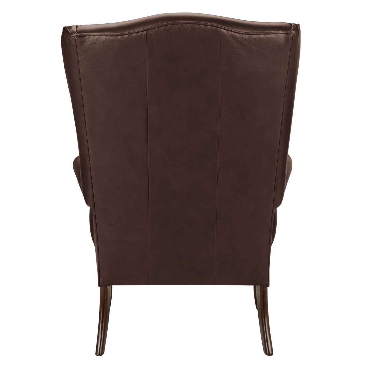 John Lewis & Partners Shaftesbury Leather Wing Chair, Dark Leg – image 5
