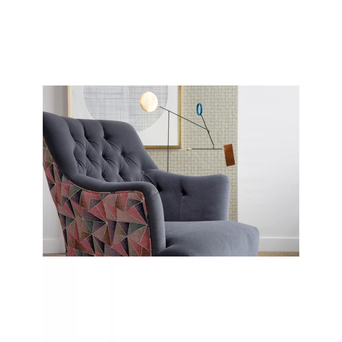 Parker Knoll Fitzrovia Armchair, Bracklyn Charcoal with Welton Aurburn Back – image 2