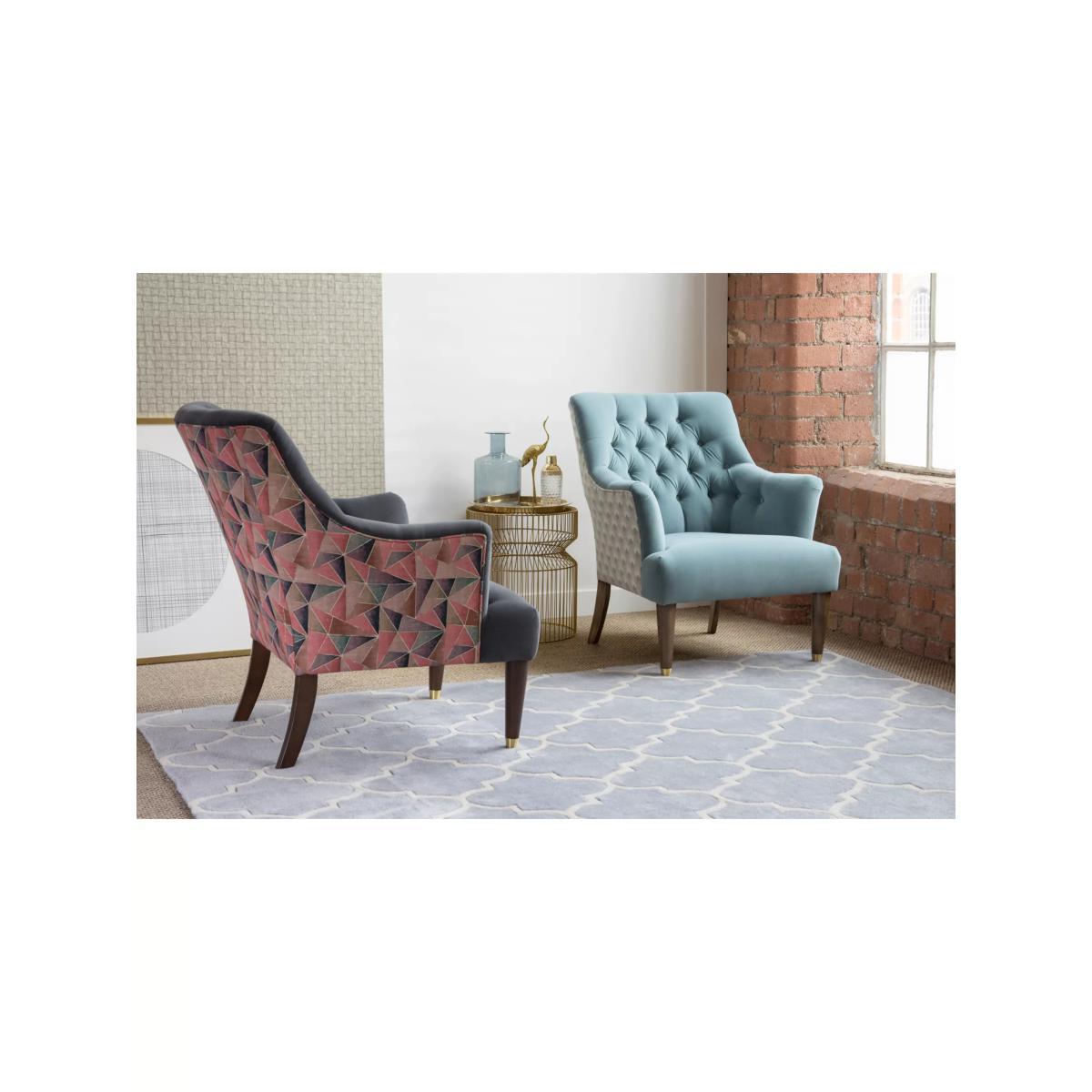 Parker Knoll Fitzrovia Armchair, Bracklyn Charcoal with Welton Aurburn Back – image 3