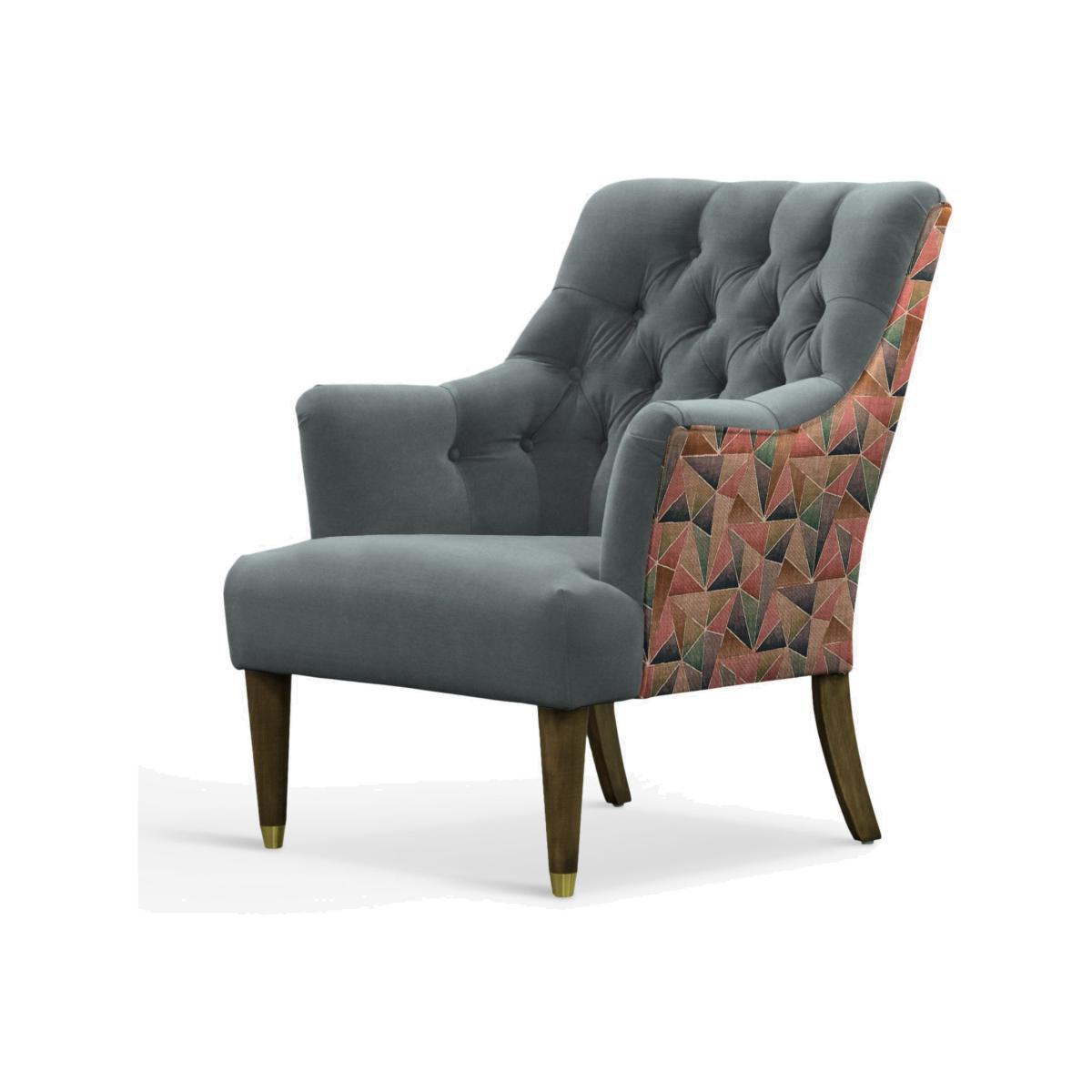 Parker Knoll Fitzrovia Armchair, Bracklyn Charcoal with Welton Aurburn Back – image 1