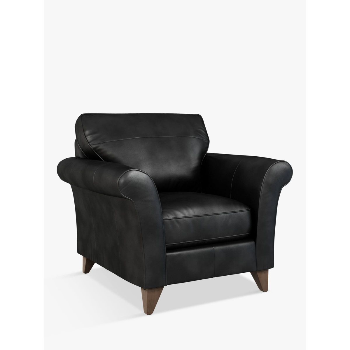 John Lewis & Partners Charlotte Leather Armchair, Dark Leg – image 1