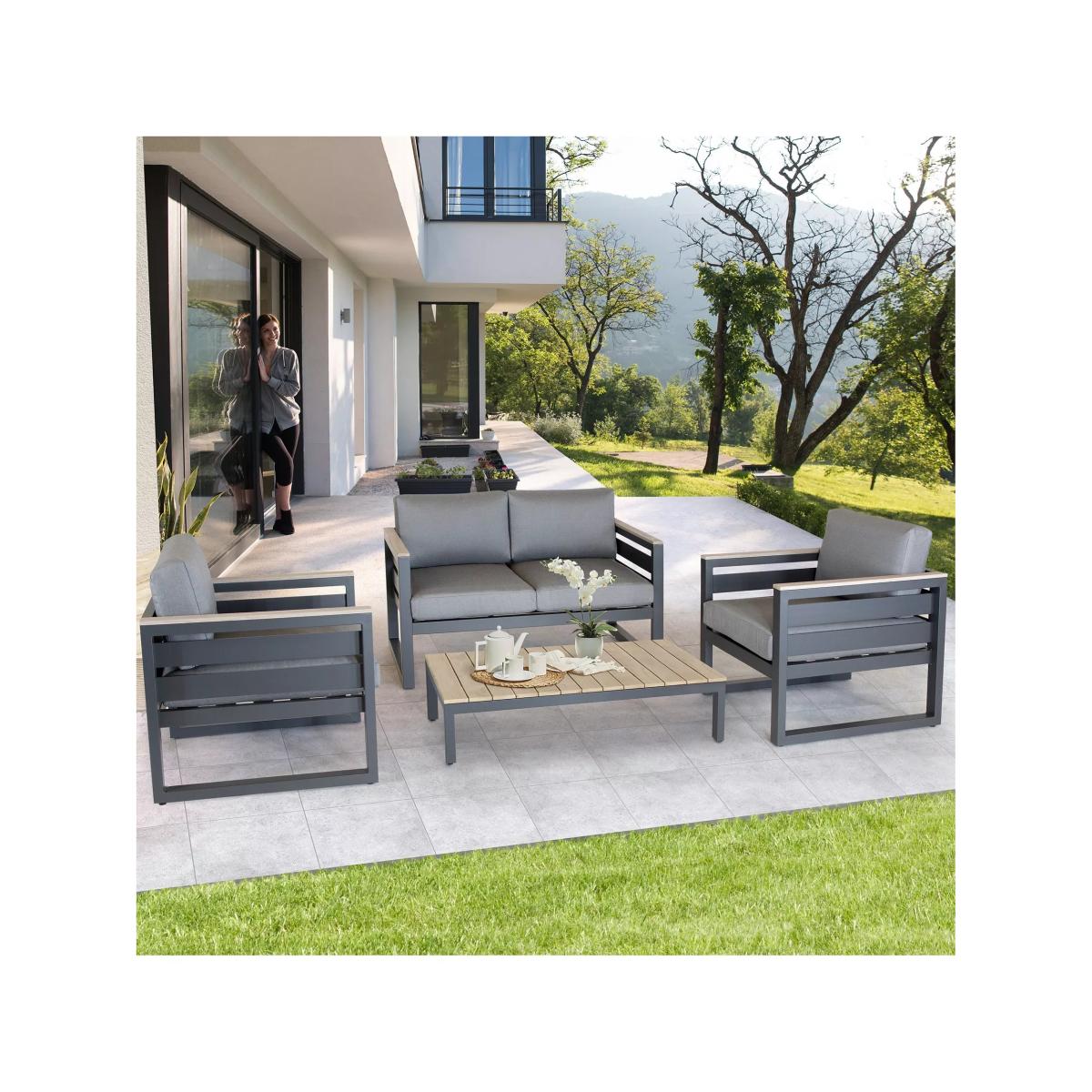 KETTLER Elba Grande Garden Lounge Chair, Grey – image 2