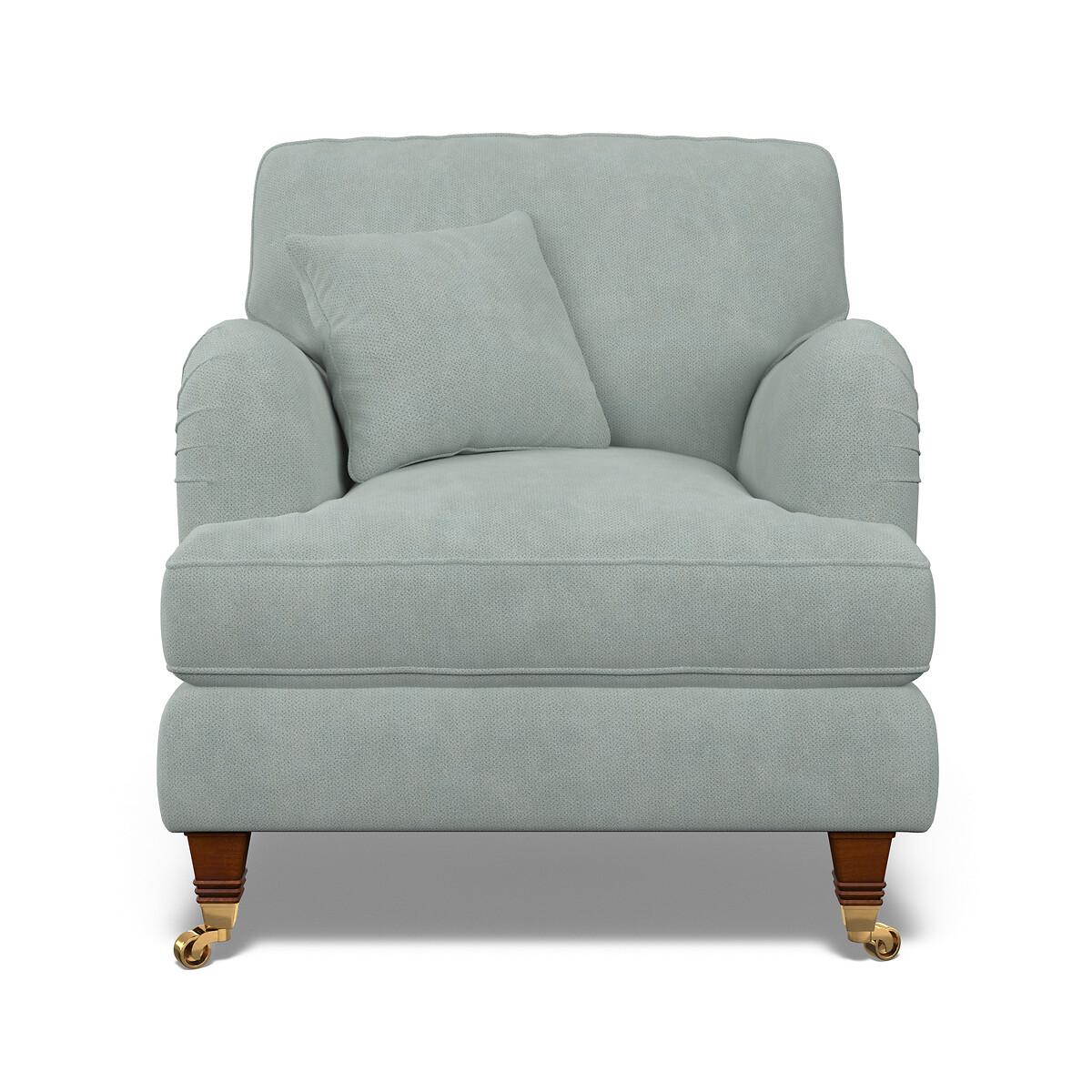 Emeline Soft Brushed Armchair with Antique Castor Legs – image 3