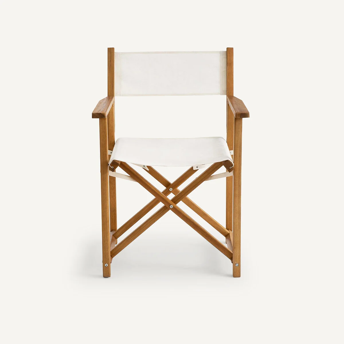 Acacia and Canvas Folding Table Armchair Alfred – image 2