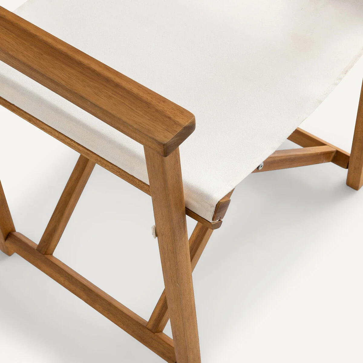 Acacia and Canvas Folding Table Armchair Alfred – image 4