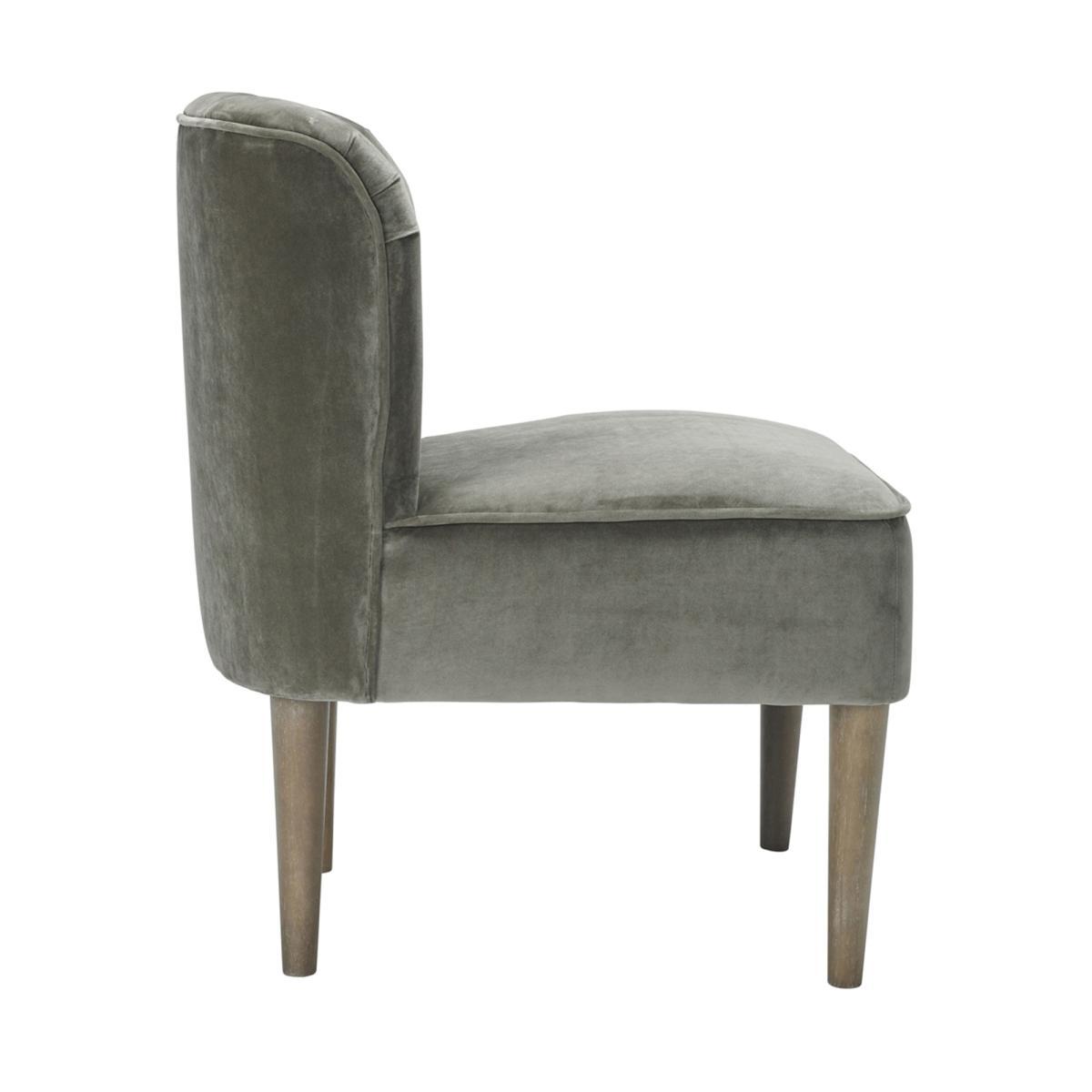 Velvet Shell Back Accent Chair – image 2