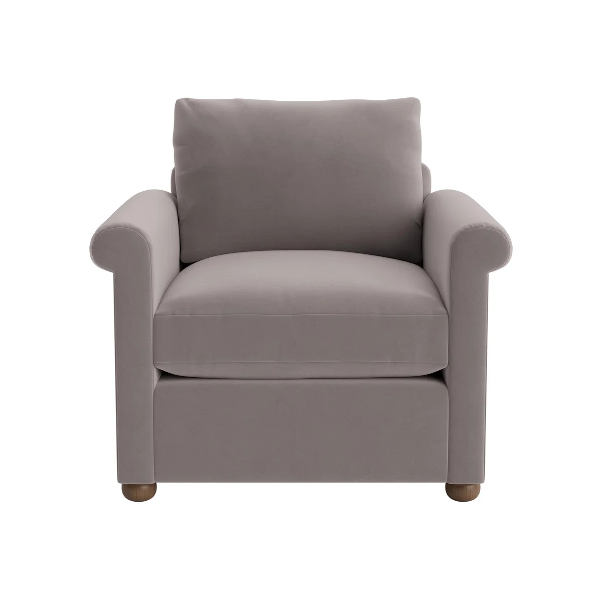 Queenie Armchair in Tarnished Silver Clever Velvet – image 1